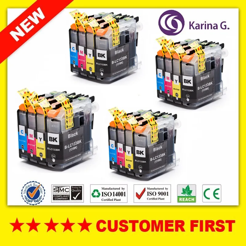 16x чернильный картридж для LC133 LC131 Brother MFC J4510W J4710DW J4410DW J4110DW принтер|ink cartridge|brother printer