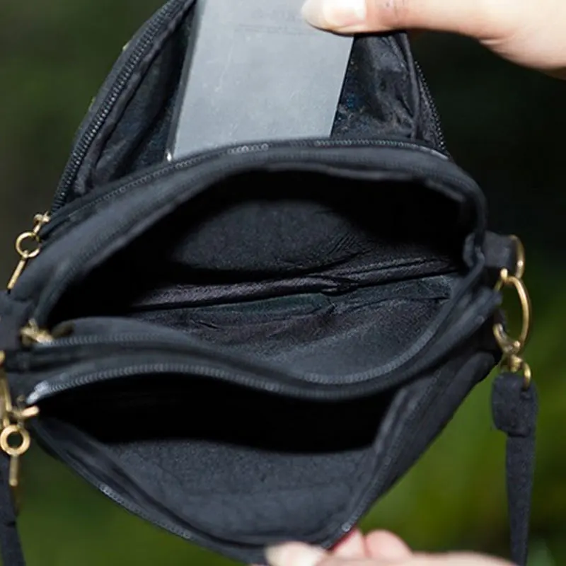 Новинка 2019 Женская Холщовая Сумка через плечо в национальном стиле с цветочной