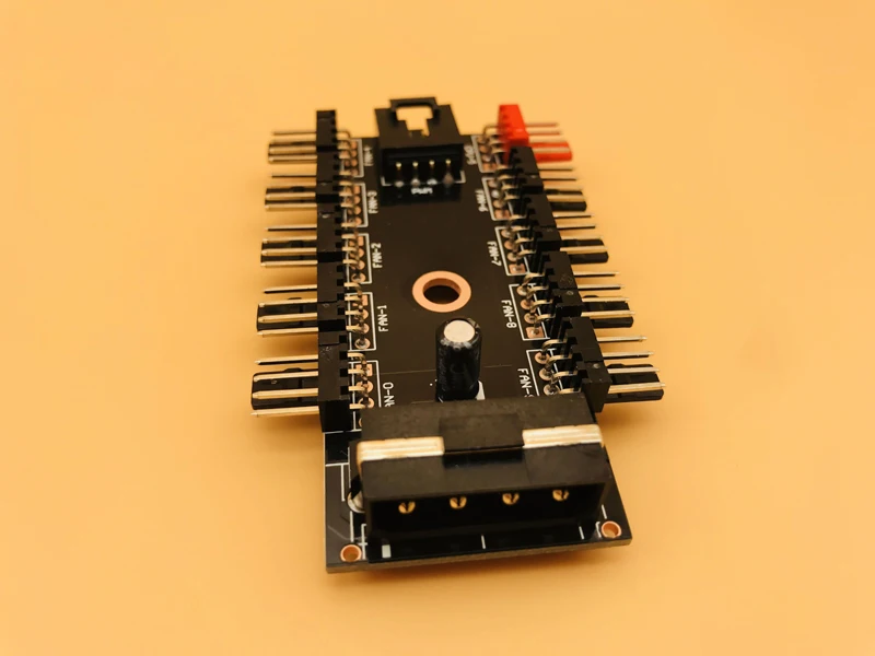 Новый черный ПК 1 до 10 4Pin Molex охладитель охлаждения разветвитель вентилятора
