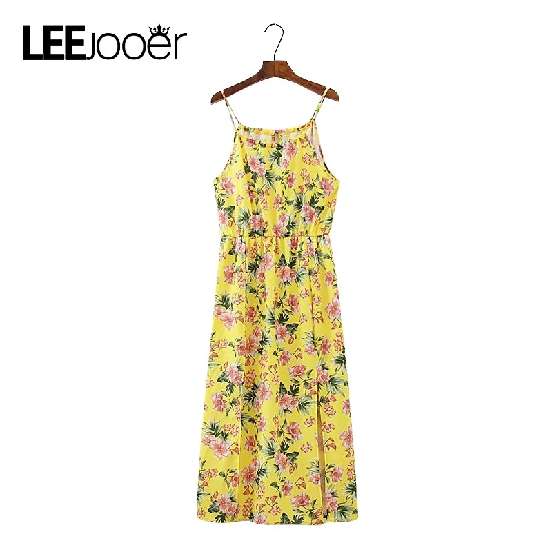 Leejooer цветочный платье с принтом для девочек Женская летняя обувь длинное