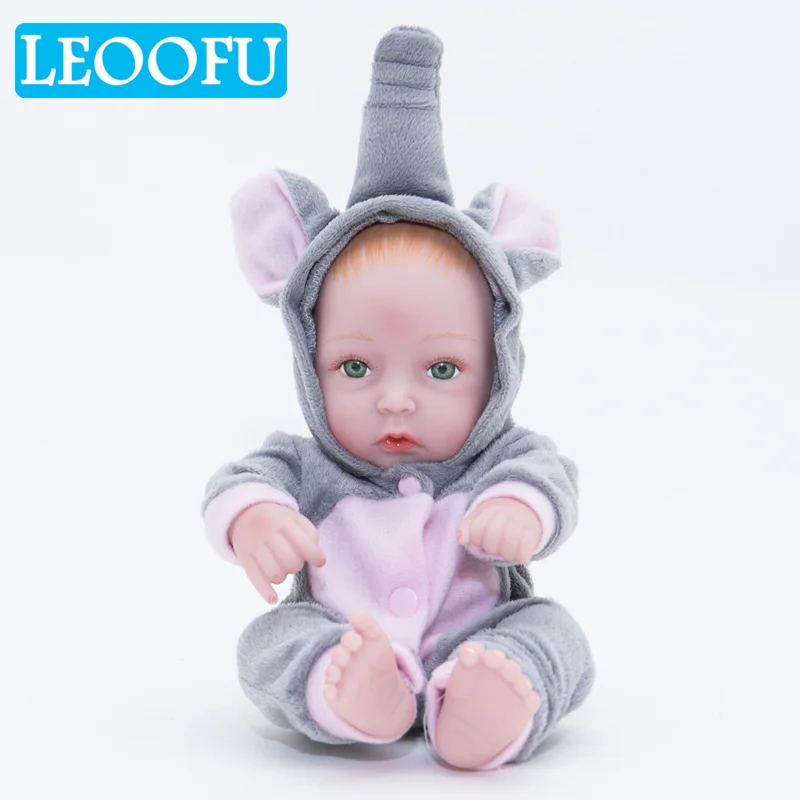 LEOOFU 28 см reborn baby doll Реалистичная мягкая силиконовая bebe куклы girl очаровательны