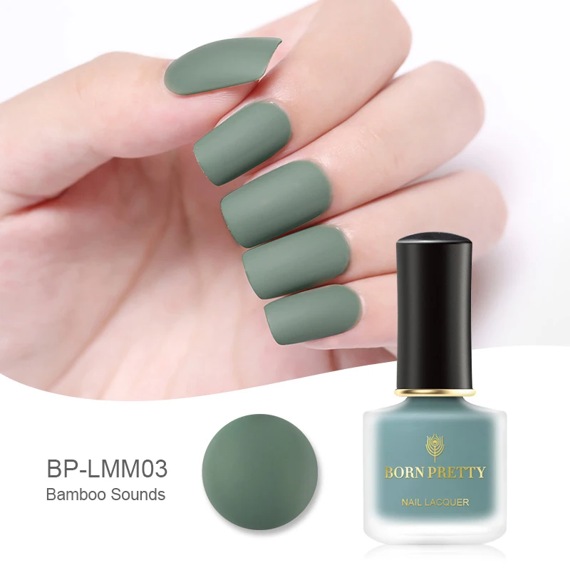 BP-LMM03 Матовый лак для ногтей BORN PRETTY, яркий лак для ногтей, 16 цветов, 6 мл, Быстросохнущий сатиновый матовый гель для ногтей - Цвет: BP-LMM03