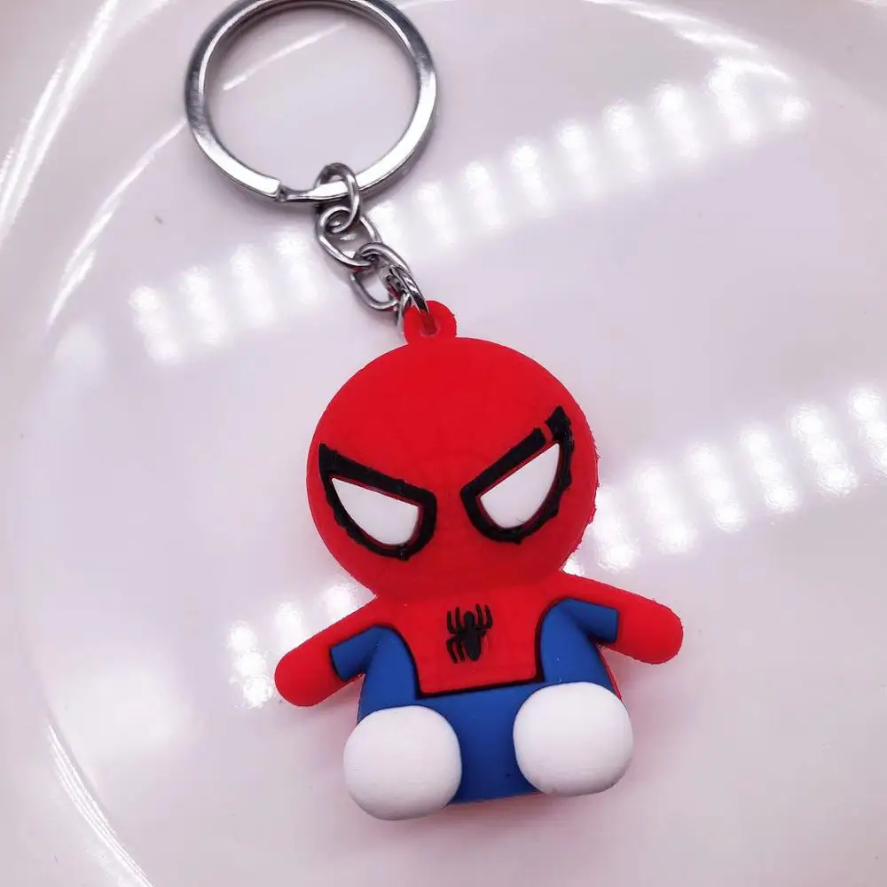 Мультфильм Marvel Человек-паук брелок силиконовый мужской и женский автомобиль