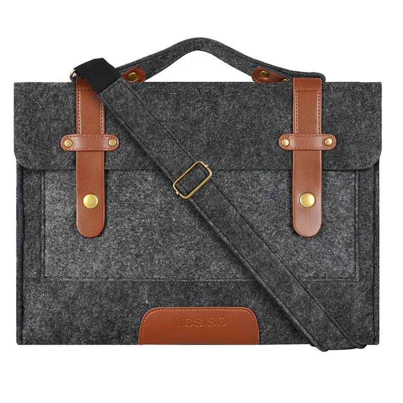 MOSISO 13 15 inch Felt Laptop Shoulder Bag for Macbook Pro Air 13.3 14 15.6 Asus/Dell Notebook Sleeve Briefcase Cover | Компьютеры и