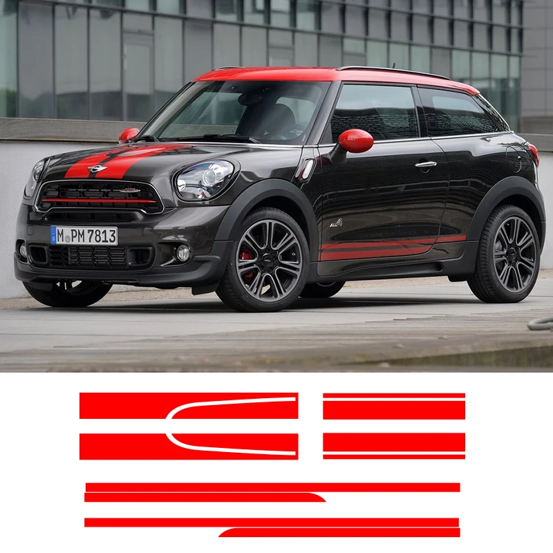 1 комплект виниловые наклейки с полосками по бокам для Mini Cooper | Автомобили и