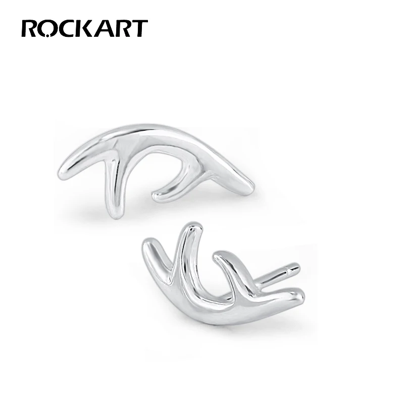 Женские серьги гвоздики ROCKART из чистого серебра Милые простые романтические