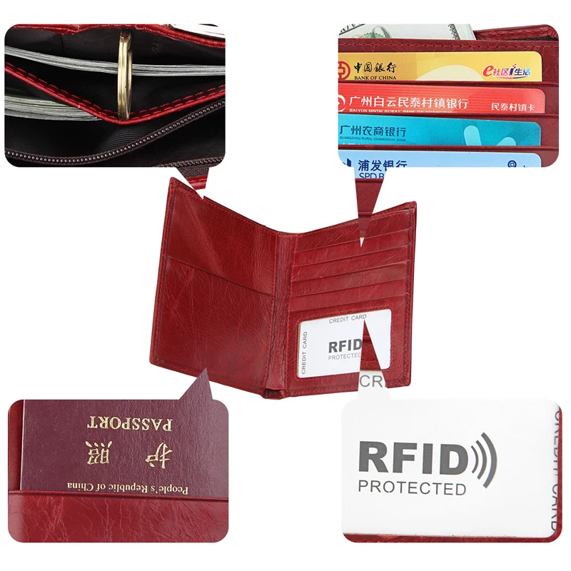 CICICUFF RFID анти-сканирующий чехол для карт из натуральной кожи, Обложка для паспорта/водительских прав/сертификата, держатель для файлов, кошелек