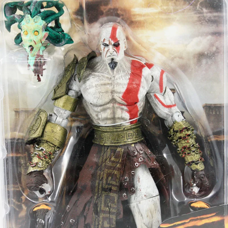 19 см NECA God War Kratos в золотой флисовой броне с головой Medusa PVC экшен фигурка модель