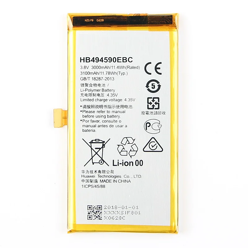 

Original antirr HB494590EBC Rechargeable phone battery For Huawei Honor 7 Glory PLK-TL01H ATH-AL00 PLK-AL10 3000mAh