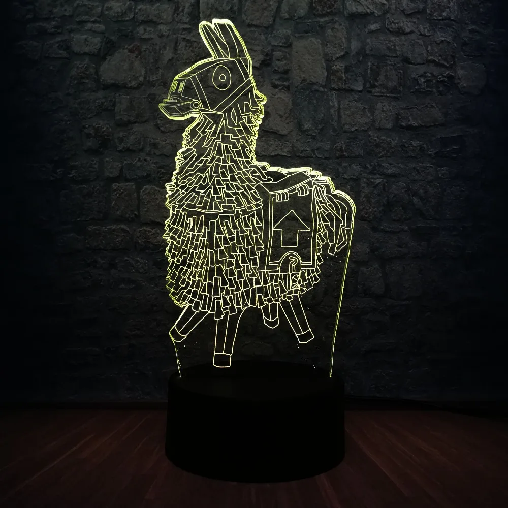 Новинка, креативный Деревянный конь, 3D светодиодный светильник, RGB реветь, 7 цветов, для украшения детской комнаты, настольный ночник, светильник, рождественские подарки