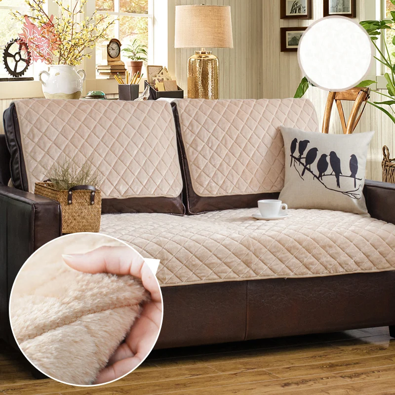 Christmas decor elegant beige warm fur Sofa cover plush slipcovers winter canape for top fashion sofa SP2589 FREE SHIP | Дом и сад