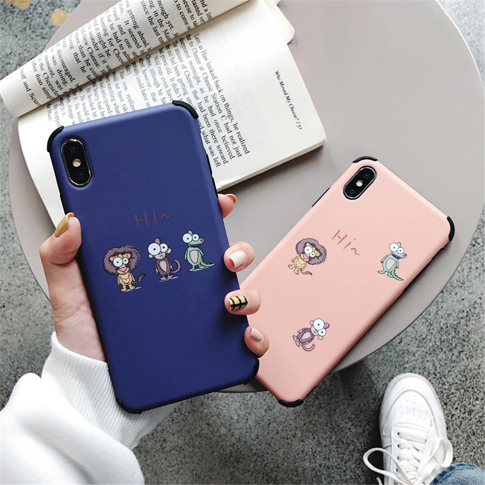 Чехол для телефона с рисунком льва аллигатора обезьяны iPhone 6 S 7 8 Plus X XS Max XR
