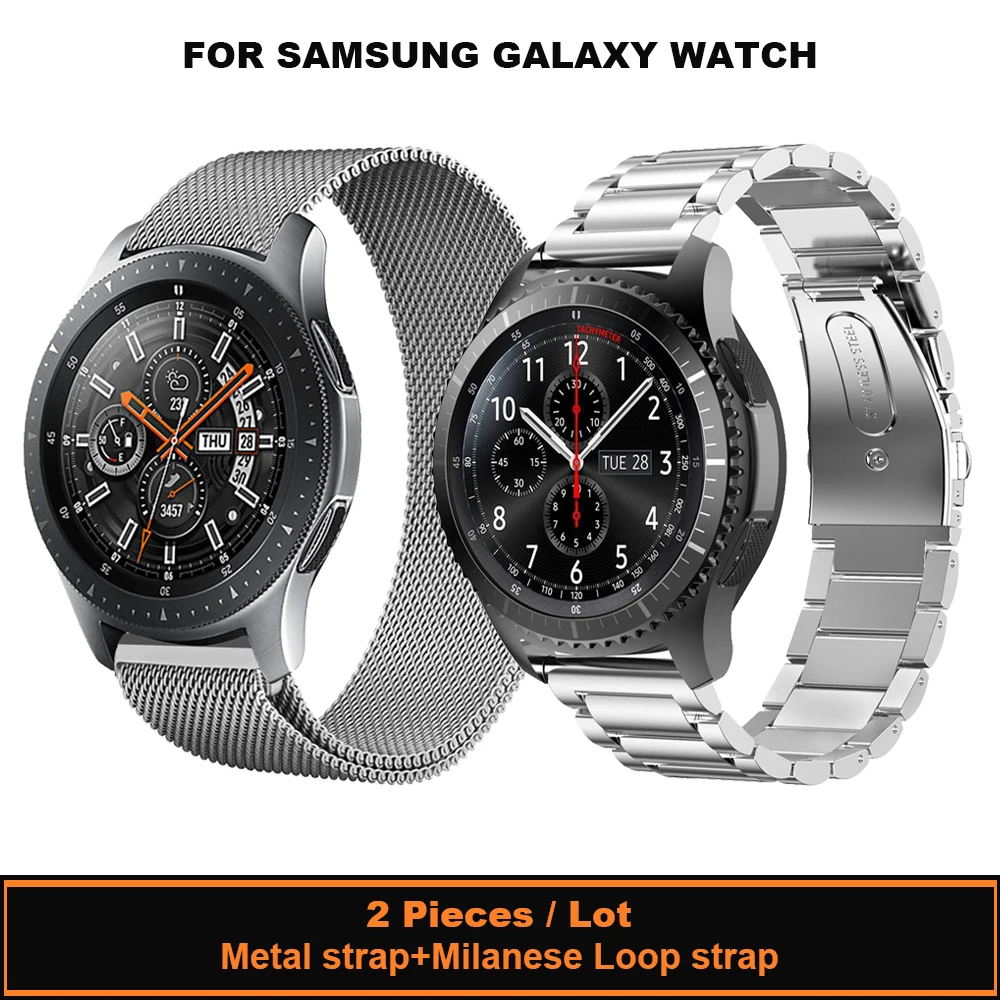 22 мм 20 Универсальная Миланская петля для samsung Galaxy Watch gear S3 S2 ремешок HUAWEI GT/Garmin Vivoactive