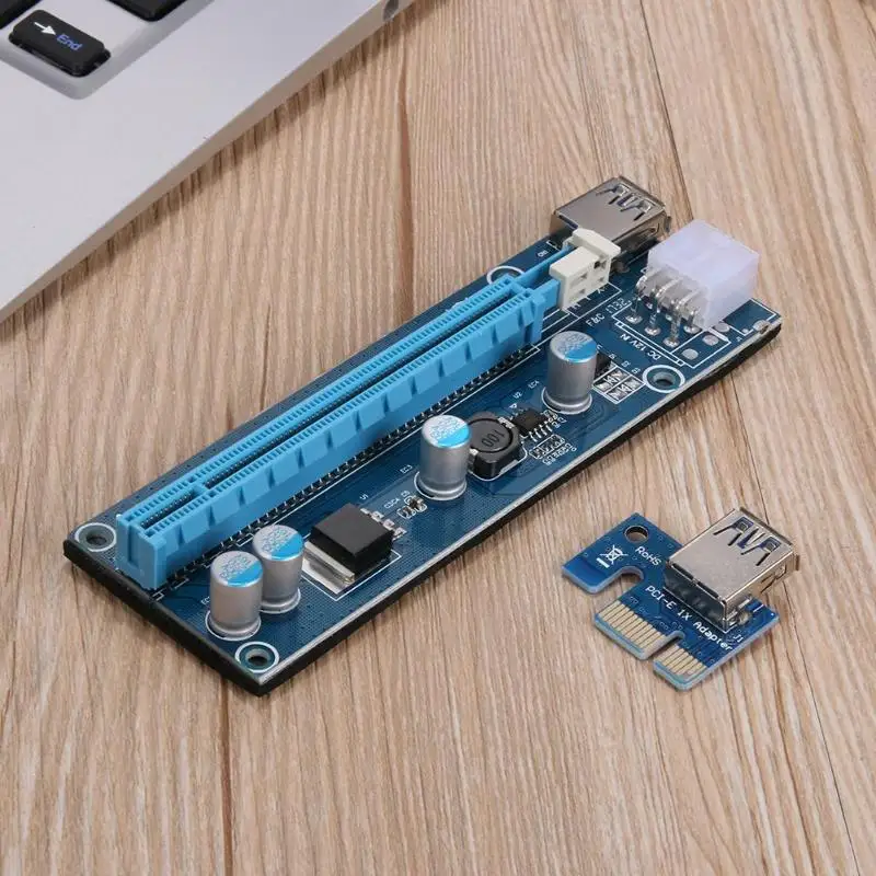 PCI-E 1X до 16X переходник адаптера+ USB 3,0 кабель 15Pin SATA до 6Pin IDE molex кабель питания низкая цена