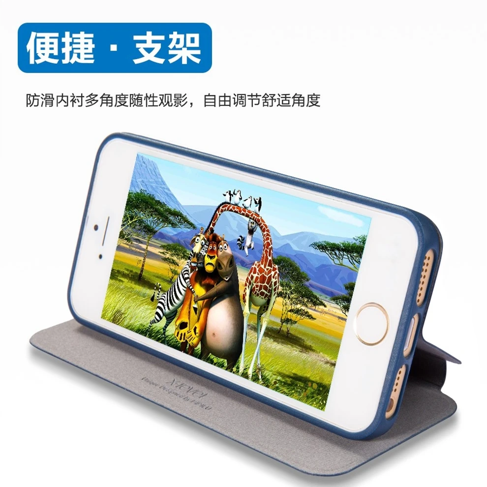 X Level Бизнес Стиль из искусственной кожи флип чехол для телефона Apple iPhone 5 5S SE 4 0
