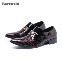 batzuzhi designer men dress shoes wedding party formal shoes genuine leather business shoes chaussure homme male plus size 46