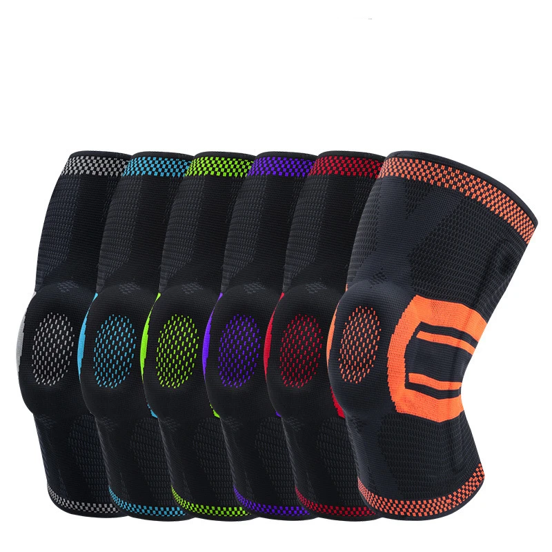 1 шт. компрессионные подтяжки для колена 3D ткачество гелевая накладка боковые