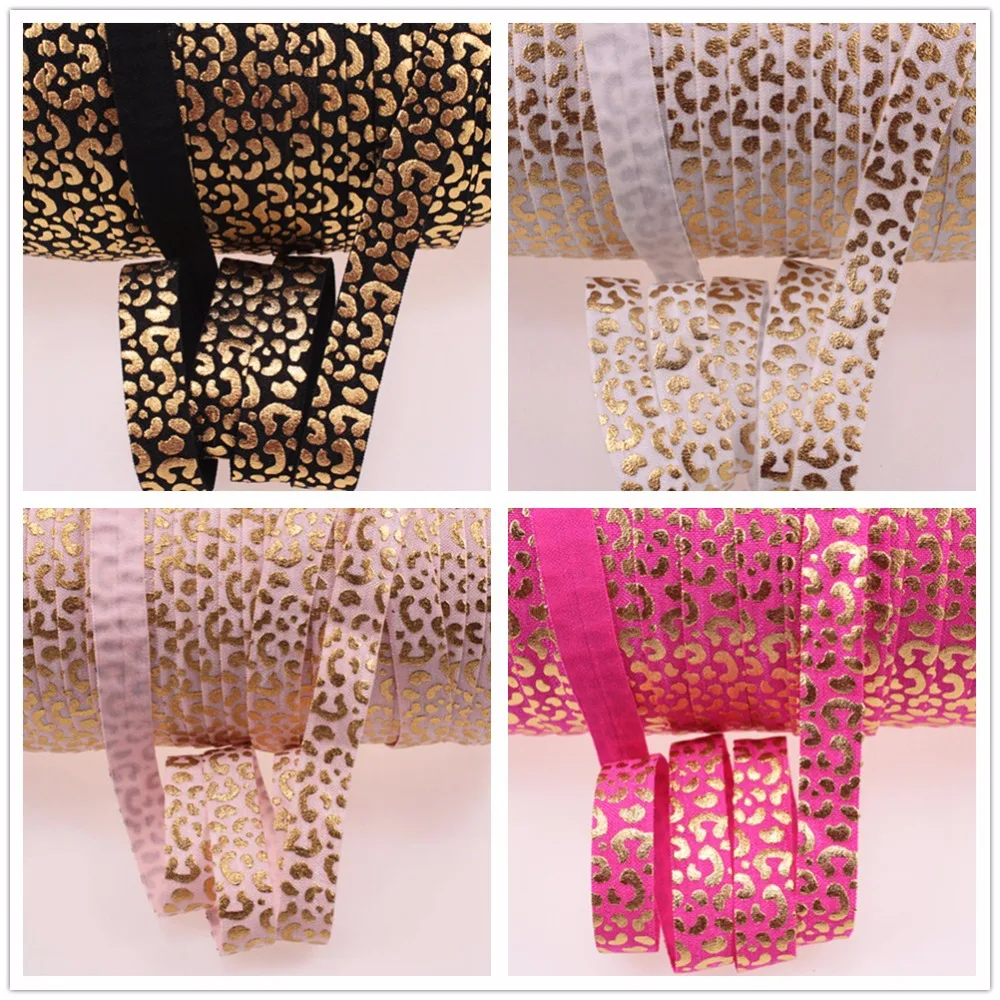 Ультранизкая цена! 4 вида цветов Золотая фольга с леопардовым принтом эластичная