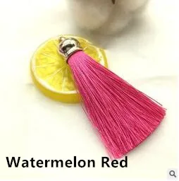 Watermelon Red 5 шт./лот 80 мм шелк льда кисточка бахрома швейная мини хлопок полиэстер кисточка DIY ювелирные аксессуары украшения занавес - Цвет: Watermelon Red