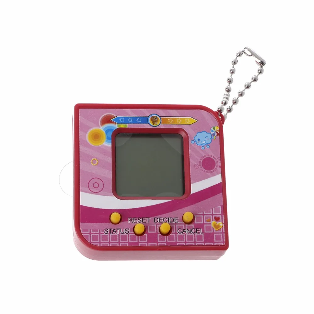 Симпатичная квадратная форма lcd Виртуальная Цифровая Pet электронная игровая машина с брелком случайный цвет#20/12