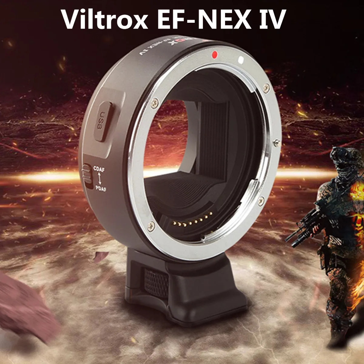 Адаптер для объектива Viltrox EF-NEX IV с автофокусом для Canon EOS EF EF-S объектив для Sony' E NEX Full Frame A9 AII7 A7RII A7SII A6500 A6300