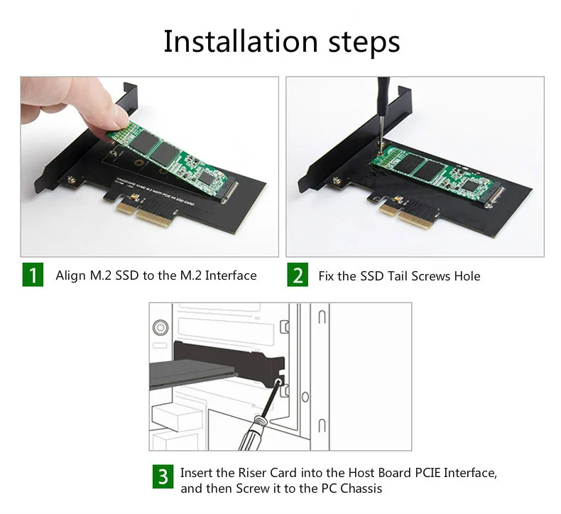 PCI E Express 3 0 X4 для M.2 M ключ SSD PCIE M2 переходная карта адаптера рабочего стола SM951 NGFF 2230