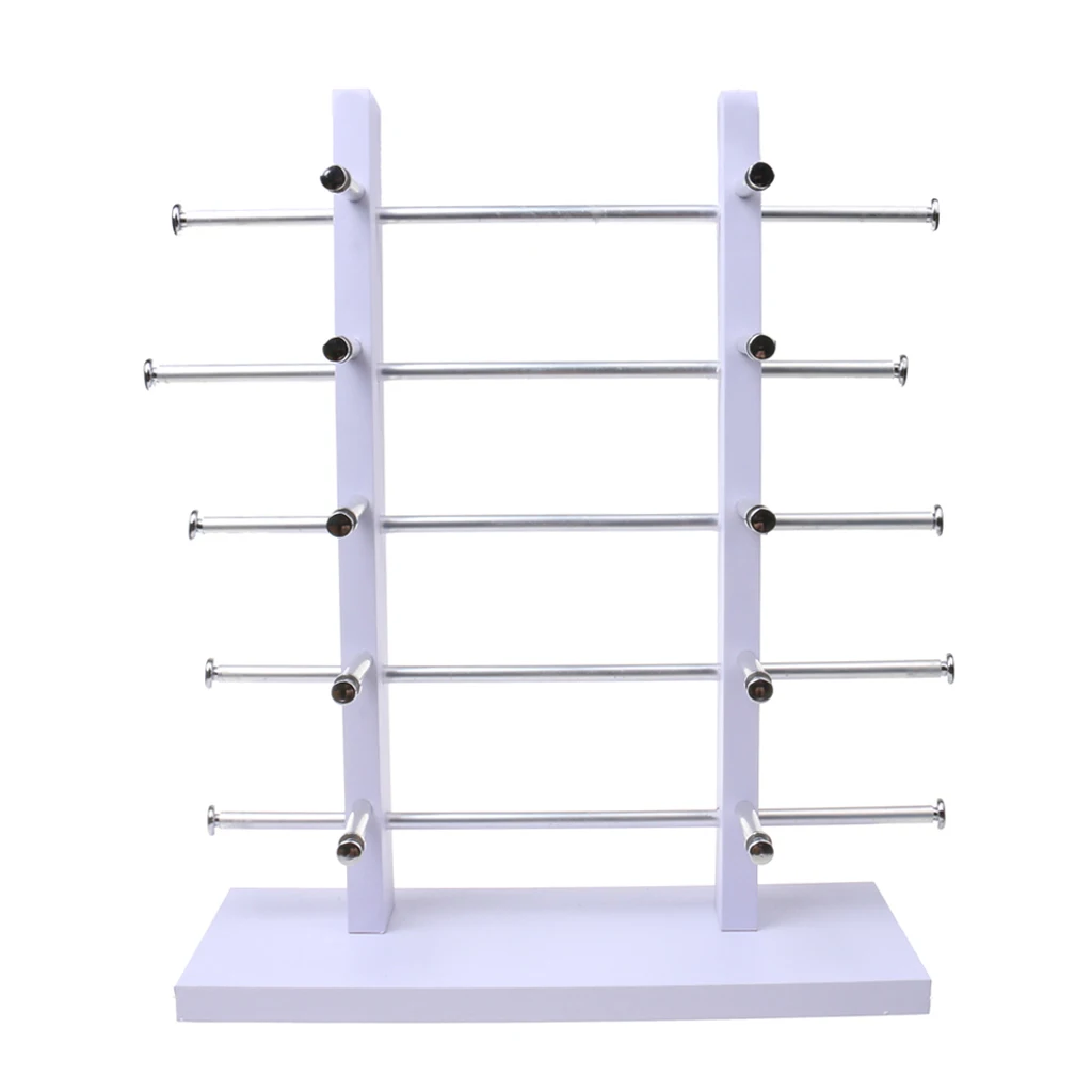 5-Layer Sunglasses Eyeglasses Display Wooden Frame Rack Stand Holder Organizer Earing Jewelry Packaging -White | Украшения и