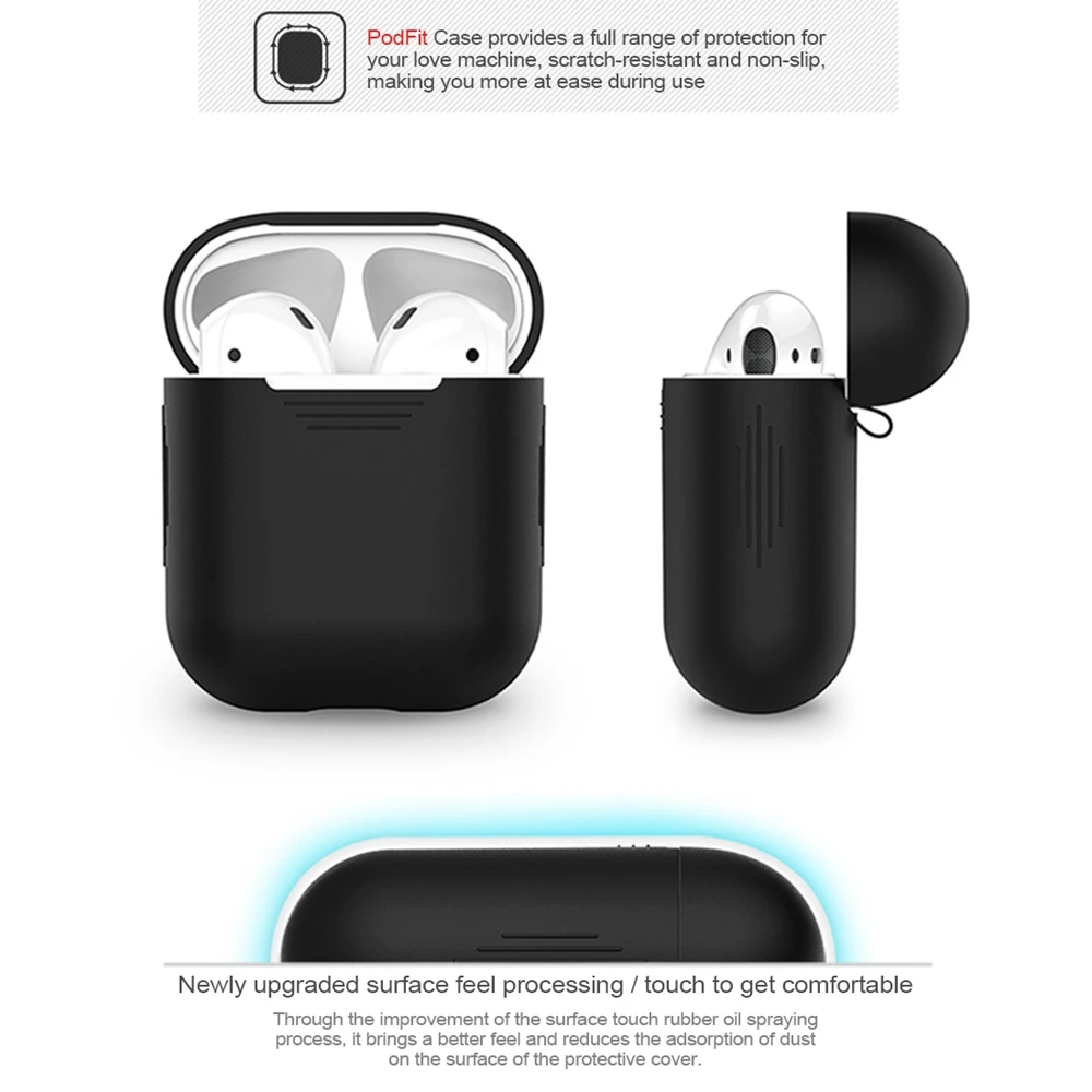 ТПУ Силиконовые чехлы для беспроводных наушников Bluetooth защитный чехол AirPods