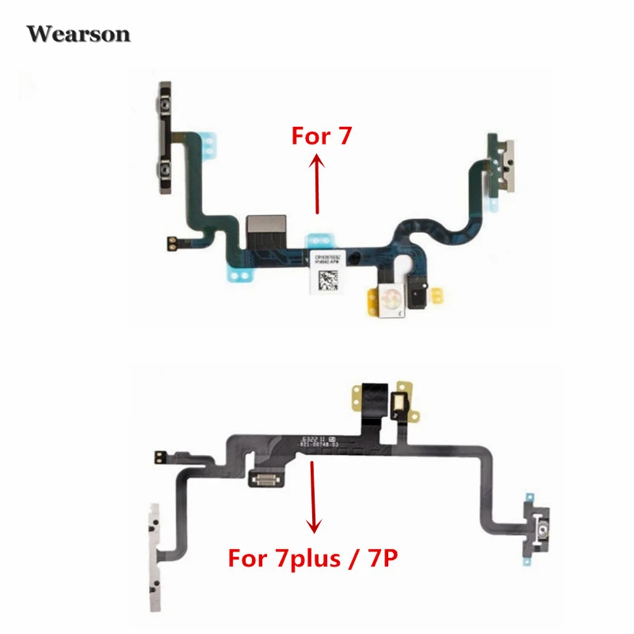 

Для iPhone 7 г 7 P 7 Plus Мощность Кнопки громкости Управление ключ шлейф Высокое качество испытания
