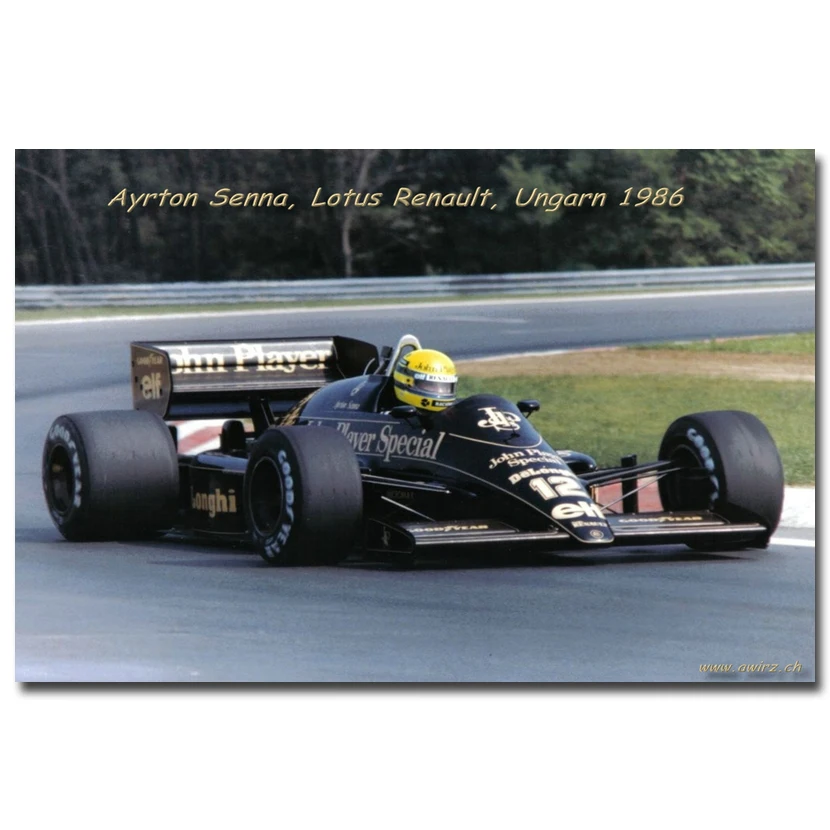 Спортивный постер Ayrton Senna da Silva F1 с шелковым принтом 13x20 24x36 дюймов для декора