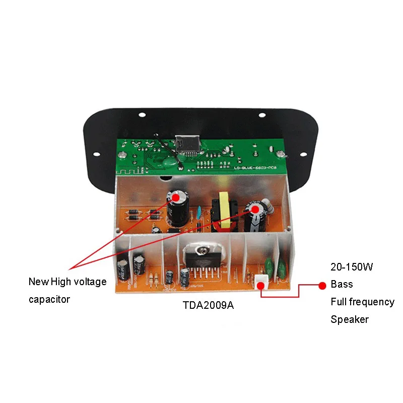 Панель усилителя сабвуфера автомобильный FM Raido Bluetooth аудио усилители 12 в 24 В 220 для
