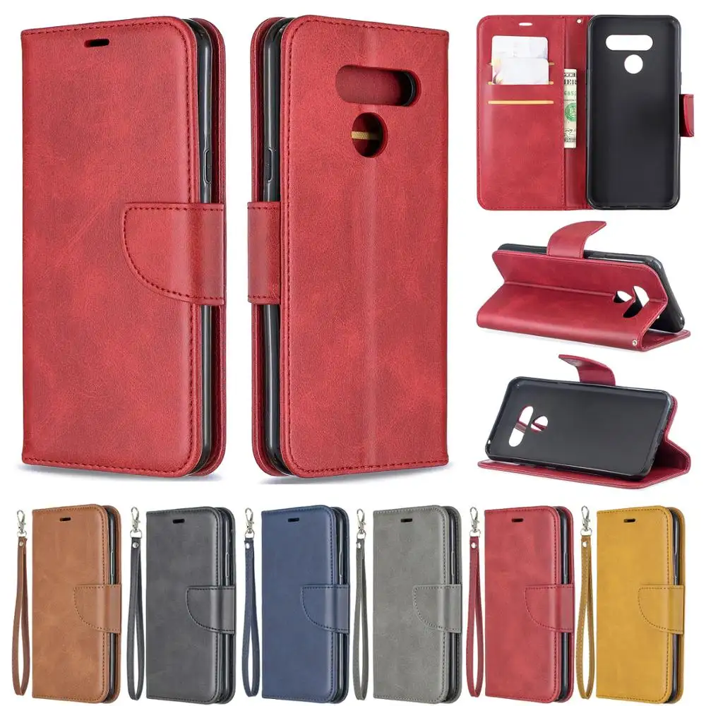 Чехол книжка для LG Q60 кожаный чехол кошелек телефона модный роскошный Магнитный