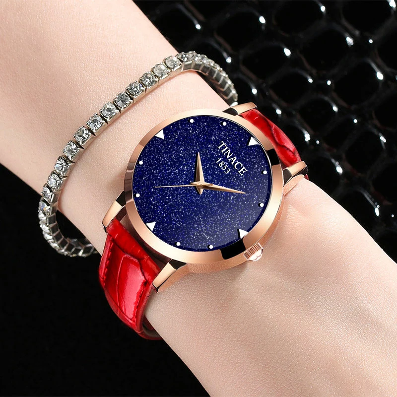 Новые брендовые кварцевые часы женские водонепроницаемые кожаные модные