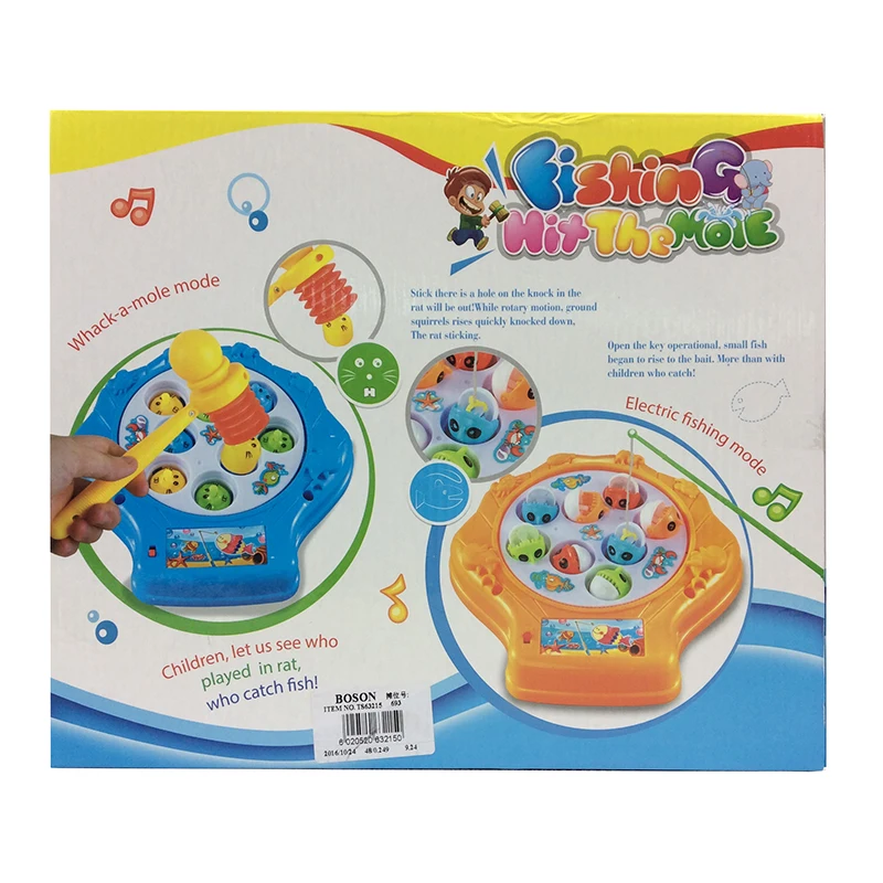 Игра забавная рыбалка 2 в 1 игрушки Whack родинка хомяк атака хит Электронная