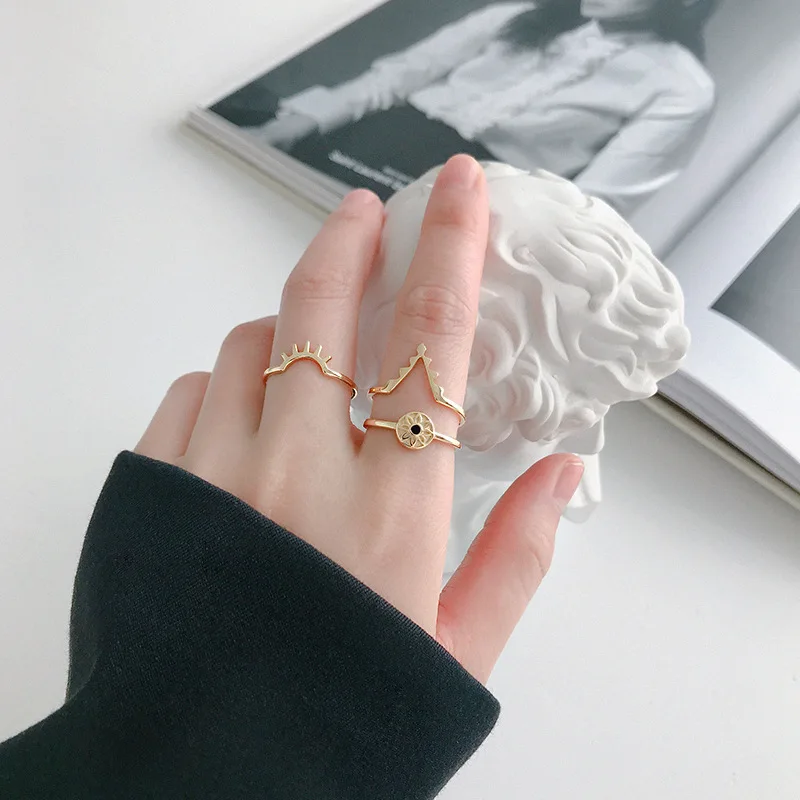 LouLeur, Настоящее серебро 925 пробы, серия колец, сочетание, креативный шик, текстура,, новые кольца для женщин, элегантное ювелирное изделие, подарок
