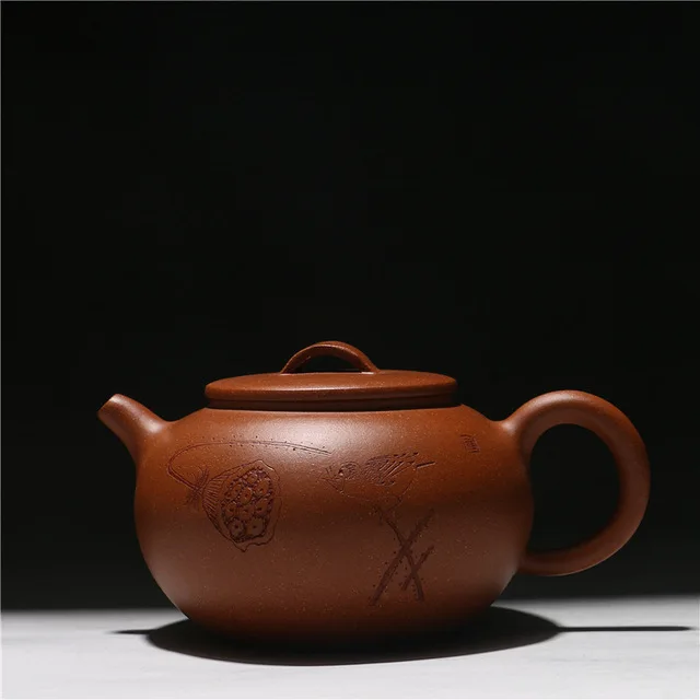 

240ml Factory Direct Yixing Handmade Purple Clay teapot Chinese Kung Fu Zisha Tea Pot Genuine Gift Box Package Free Shipping