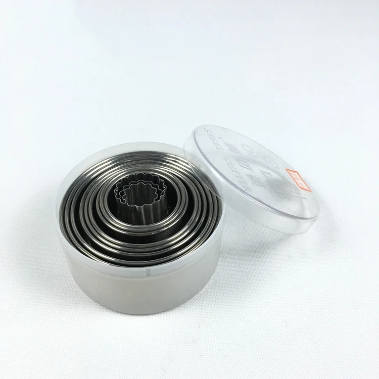 12 шт. Набор круглых зубных пельменей из нержавеющей стали режущие формы для торта