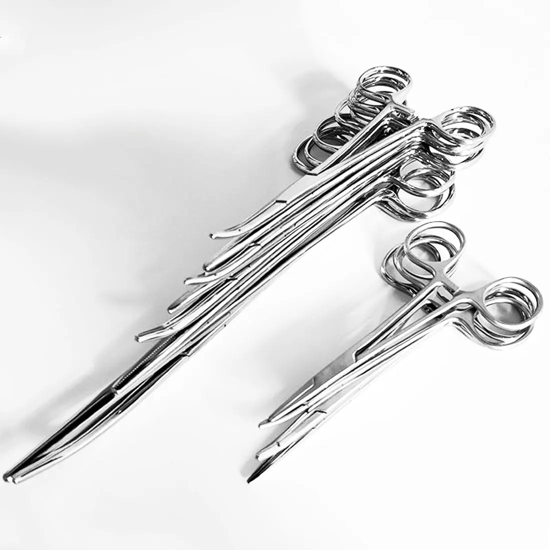

New 12.5/14/16/18/20CM Bent-nose/Straight Curved Stainless Steel Locking Elbow Scissors Pliers Hemostatic Forceps Clamp Pliers