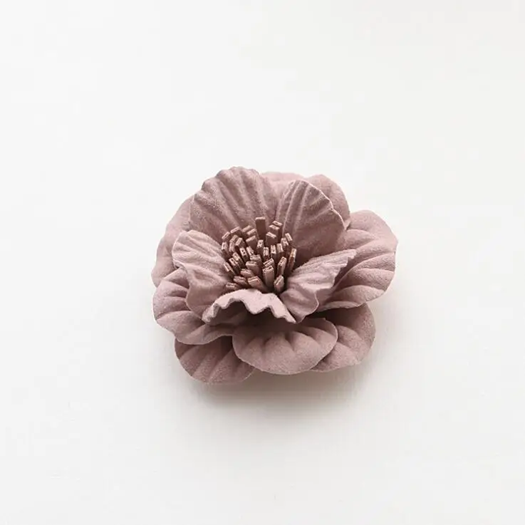 5 шт./лот корейский микрофибра тиснение 3D цветок DIY аксессуары бутик свадебные декорации цветок - Цвет: E