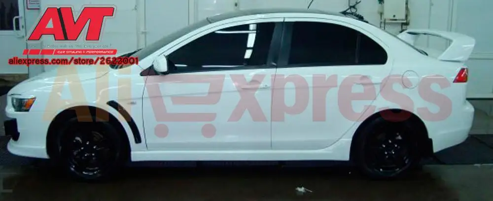 Стайлинг колодки 2 шт./сер на передних крыльях (с сеткой) для Mitsubishi Lancer X 2007 2017