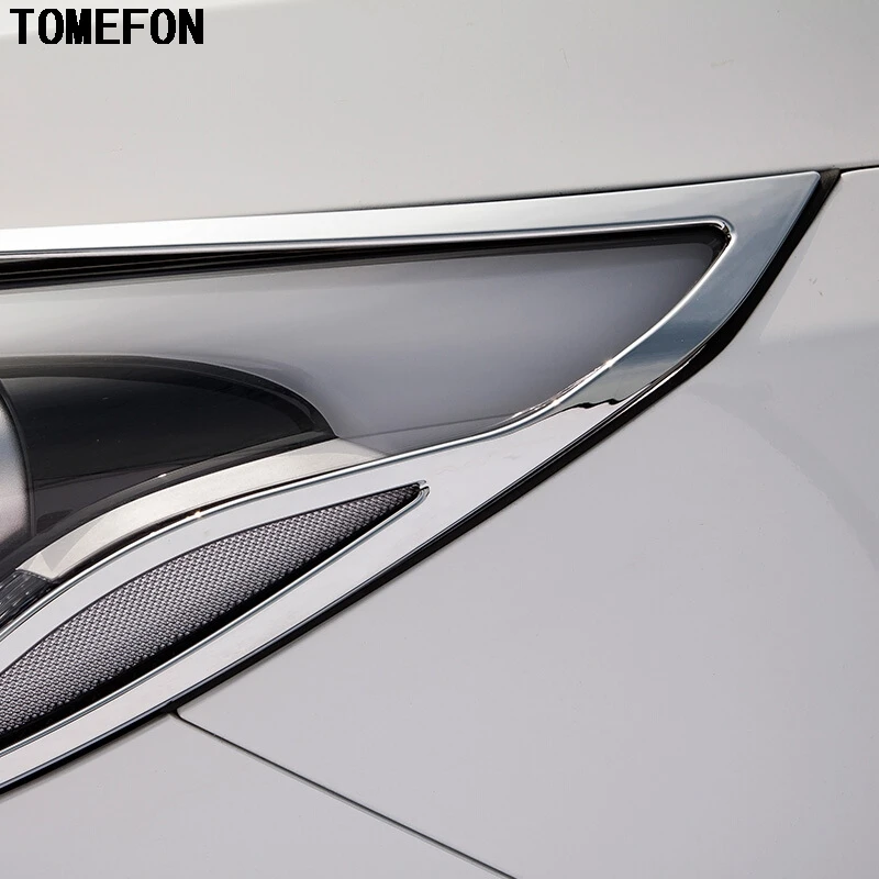 Хромированная накладка на передние и задние фары для Hyundai ix35 2013 2014 2015|trim cover|chrome