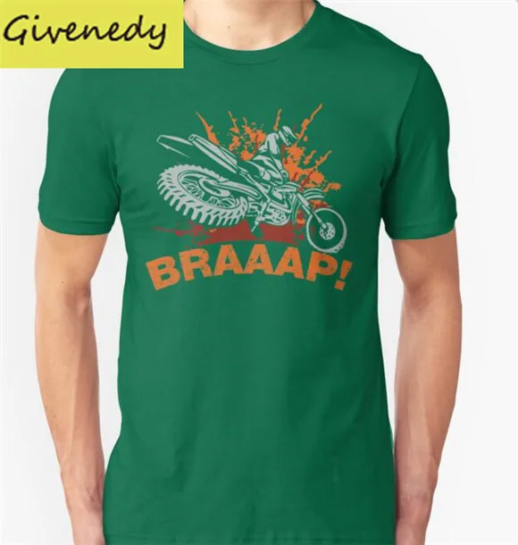 Braaap мотокросс Футболки кружки и Постельные Принадлежности Напечатаны для Мужчин