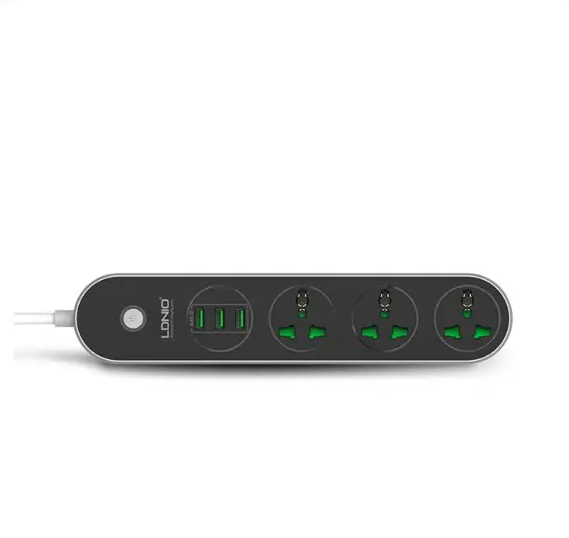 LDNIO SC3301 3 порта 5 В 1 6 А Черный адаптер для настольного зарядного устройства