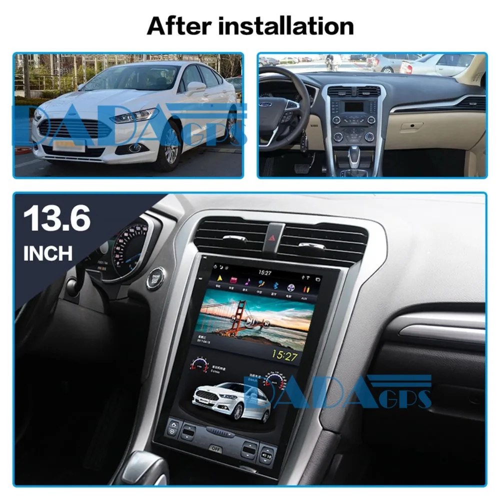 Tesla автомобильный DVD gps навигатор для Ford Mondeo Fusion MK5 13,6 дюймов Android радио магнитофон видео мультимедийный блок