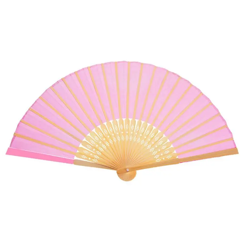 Горячая продажа 12 штук ручной работы бамбуковые шелковые вентиляторы складные в