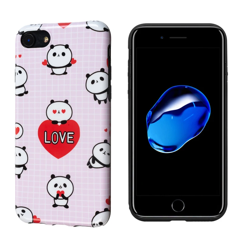 Роскошный глянцевый мягкий силиконовый чехол для Apple iPhone 7 8 Plus X 10 XS Max XR 6S 6 милый