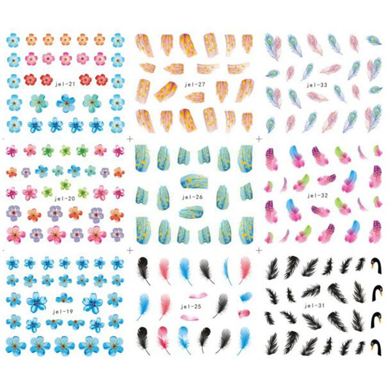 48 листов переводные наклейки для ногтей в стиле Харадзюку|nail stickers harajuku|nail art