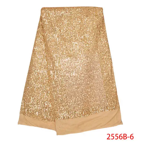 Последние африканская ткань качественное блестящее Тюль французское кружево Роскошная свадебная ткань кружева QF2556B-6 - Цвет: As picture