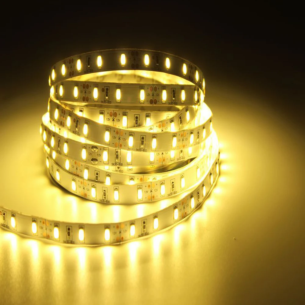 Суперъяркая Светодиодная лента 10 мм 12 В постоянного тока SMD 5630 IP21 гибкая