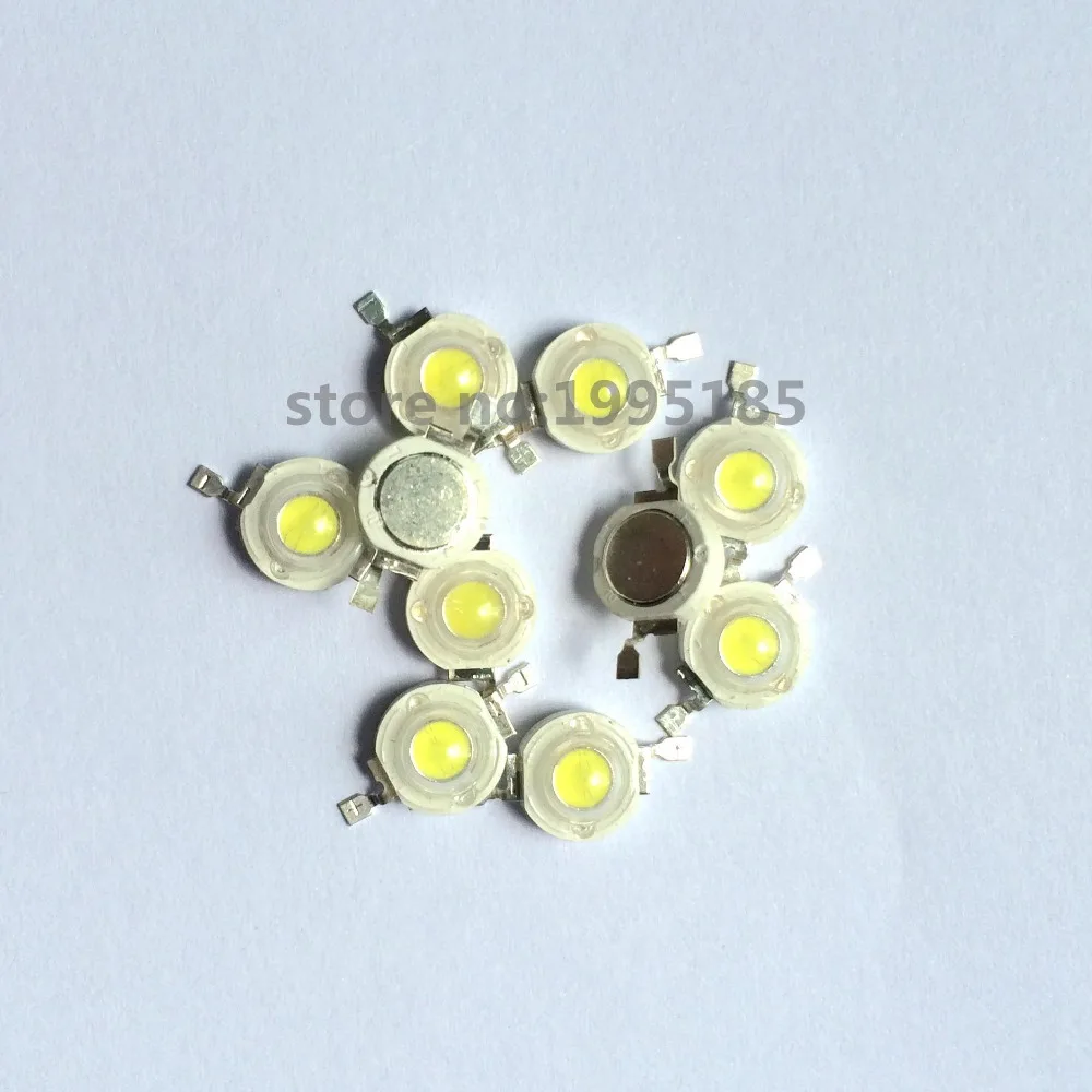 

50Pcs 1W Power Led Lamp Beads 100-110Lm 30*30MIL 6000K-6500K 3.0-3.4V White Led Lamp Beads